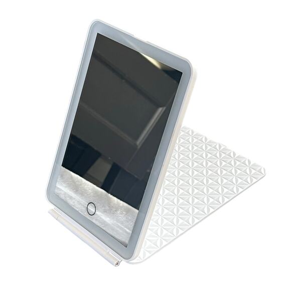 Impressions Vanity Fleur Touch Pad Mini Tri-Tone LED Makeup Mirror White - Picture 4 of 10